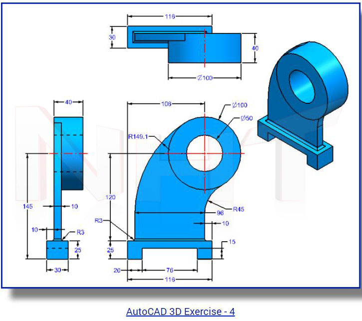 100 Bài tập cad cơ bản và nâng cao hướng dẫn thực hành cad 2d