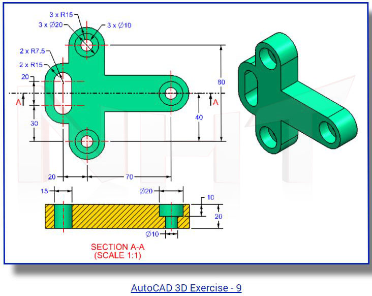 BÀI TẬP AUTOCAD 3D CƠ BẢN # NHẬN THIẾT KẾ, ĐÀO TẠO KỸ THUẬT VIÊN ... - AUTOCAD 3D Bạn đang tìm kiếm một khóa học AutoCAD 3D để luyện tập kỹ năng của mình và trở thành chuyên gia về thiết kế 3D không? Chúng tôi sẽ cung cấp tất cả các bài tập cơ bản để giúp bạn hình thành kỹ năng cần thiết. Nếu bạn đang muốn trở thành một kỹ thuật viên, chúng tôi cũng cung cấp khóa đào tạo để giúp bạn bắt đầu sự nghiệp của mình. Hãy xem hình ảnh liên quan để khám phá thêm!